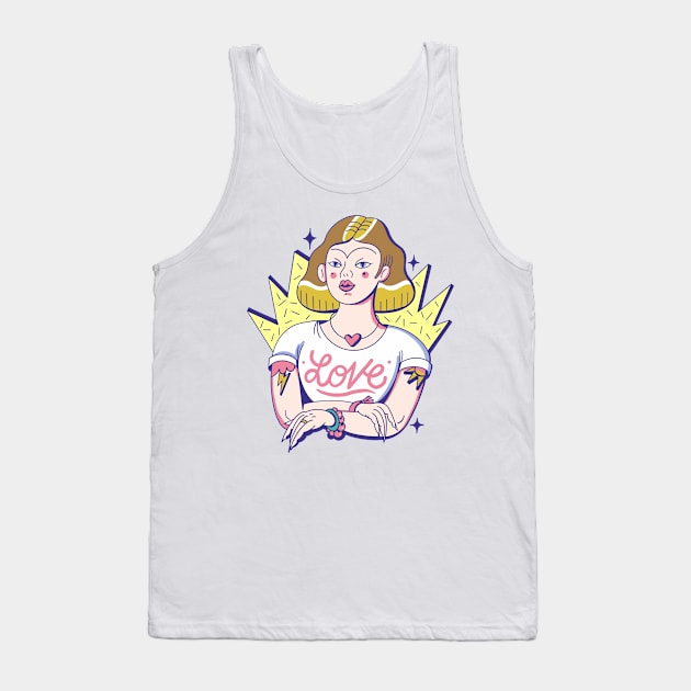 Summer love t-shirt girl Tank Top by Paolavk